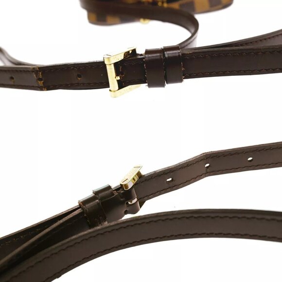 LOUIS VUITTON Ipanema PM Shoulder Bag Damier Ebene Leather Brown - Picture 8 of 16